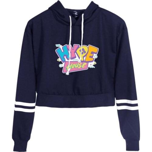 The Hype House cropped hoodie sweatshirt women Charli D'Amelio sexy crop top hoodies harajuku streetwear Jacket casual clothes