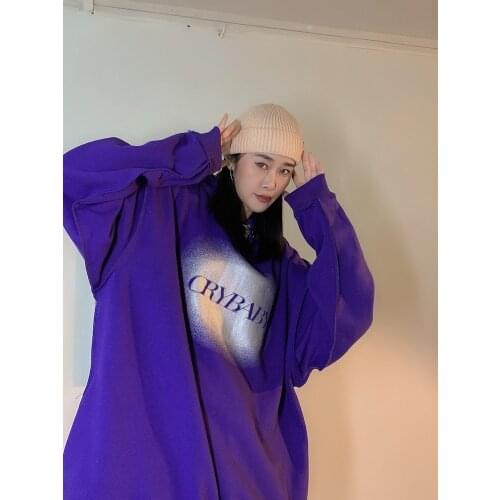 Hong Kong Style Street neutral Plush sweatshirts loose hip hop casual thickened hooded mens and womens top ins hoodies