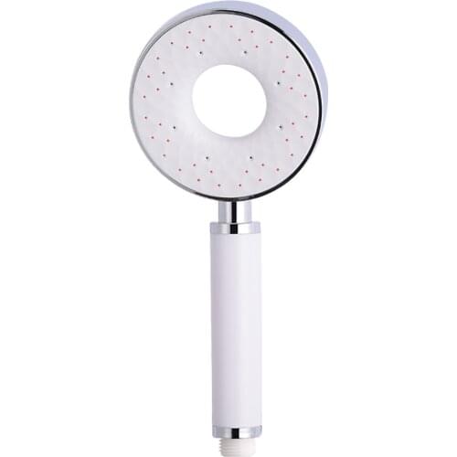 White/Black Round 360 Degree Rotatable Self-Cleaning Water Saving 3 Spray Models Bathroom Handheld Shower Head