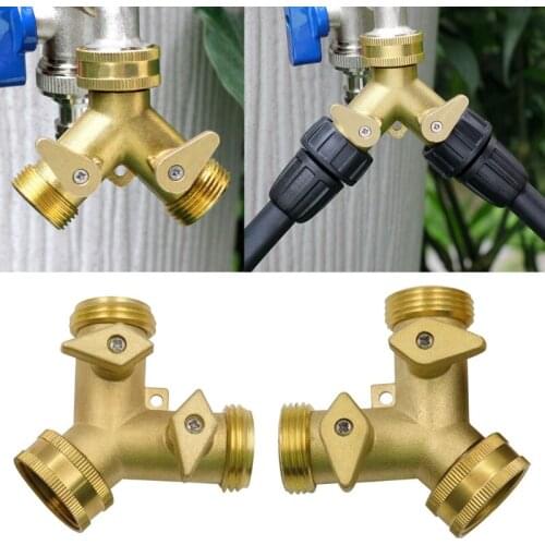 Y-Type 2 Way Diverter Valves Faucet Splitter Connector Garden Outlet Hose Divider Spigot Adapter Garden Irrigation Pipe Fitting