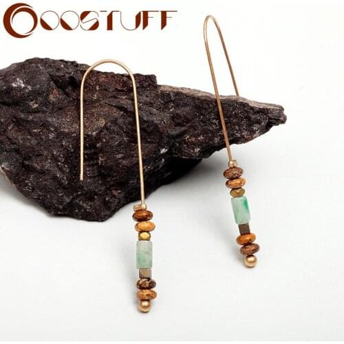 Vintage Hook Earrings Wooden Beads Trend Suspension Pendants Pendientes 2021 Fashion Decorative Jewelry for Women Accessories