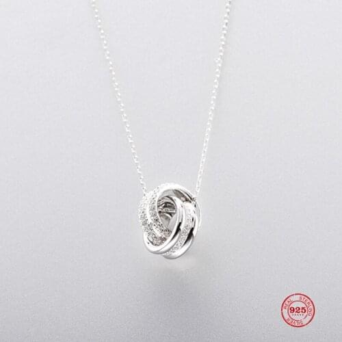 2020 New Fashion Charm Sterling Original 1:1 Copy, Simple Interlocking Elegant Wild Necklace Female Luxury Jewelry Gifts