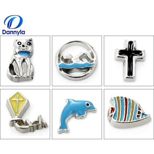 10pcs/lot Wholesale Mini Mix Style Floating Charms Fit Glass Floating Locket LSFC511-609