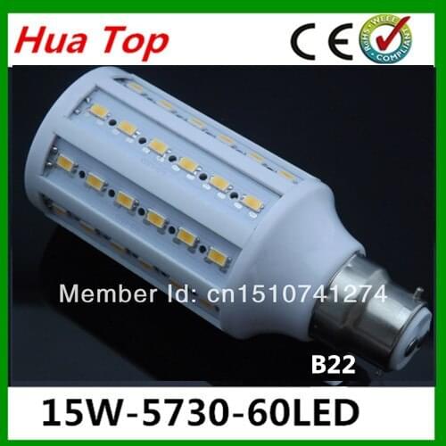 Free shipping 20pcs B22 15W 5630 5730 SMD 60 110V high power LED corn bulb Maize Lamp SMD light LED spotlight lamps and lanterns