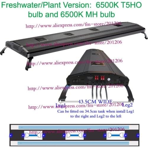 80" Metal Halide HQI+ T5 770W-1070W freshwater plant marine sps lps coral Aquarium Aquatic Pet tank Light Lamp Lighting fixture