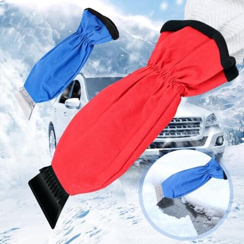 Car Ice Scraper Windshield Ice Breaker Quick Clean Glass Brush Snow Remover Tool Auto Window Winter W/Sleeve Snow Brush Shovel