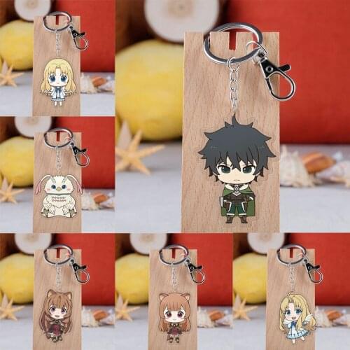 Anime Tate no Yuusha no Nariagari Raphtalia Keychain Cartoon Figure Acrylic Pendant Keyring