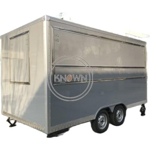 Electric square mobile food cart ice cream carts on sale double axle food truck