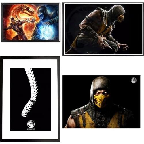 Mortal Kombat Figure Sega Canvas Art Print Painting Poster Wall Pictures For Living Room Home Decoration Decor Frame GAME Poster