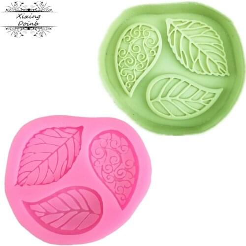 Leaf shape silica gel mold soft candy cake decoration tool chocolate gum mold technology kitchen accessories