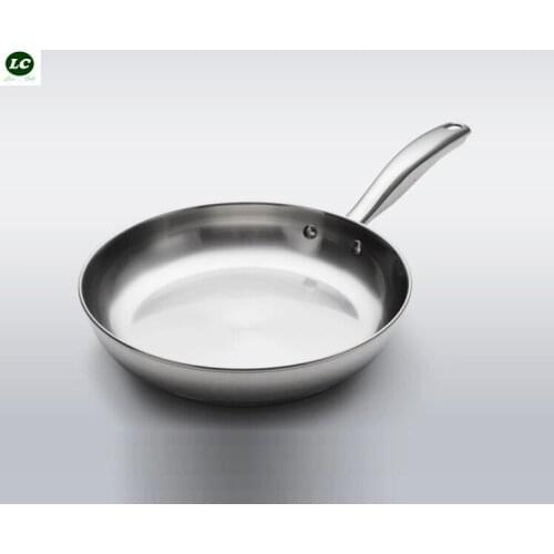 Frypan Inox SS#18/10 Cooking PotT Steak Ppan Stainless Steel Luxury Egg Frypan 24CM