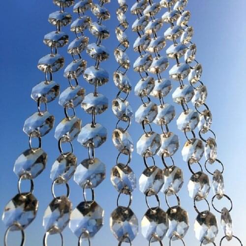 1 Meter Garland Strand Hanging Crystal Glass Bead Curtain Diamond Chains Party Tree Wedding Centerpiece Decor