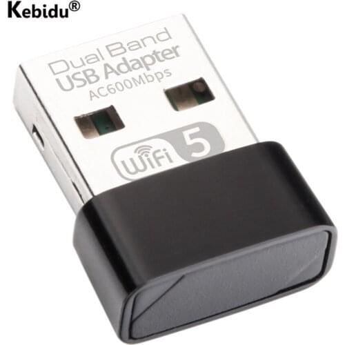 Kebidu 600Mbps 2.4G 5G USB Wireless Wifi Adapter High Speed Network Card Realtek RTL8811 Dual Band AC Antenna For Laptop Desktop