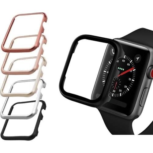 Metal Hard Shell Protector Case Cover Band Protective Frame Bumper For Apple Watch Series SE/6/5/4/3/2 38mm 40mm 42mm 44mm