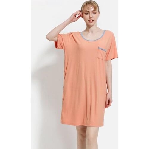 Nightdress Female 2021 Nightgowns New Summer Modal Loose Thin Pajamas Beautiful Back Sexy Long Breathable Dress