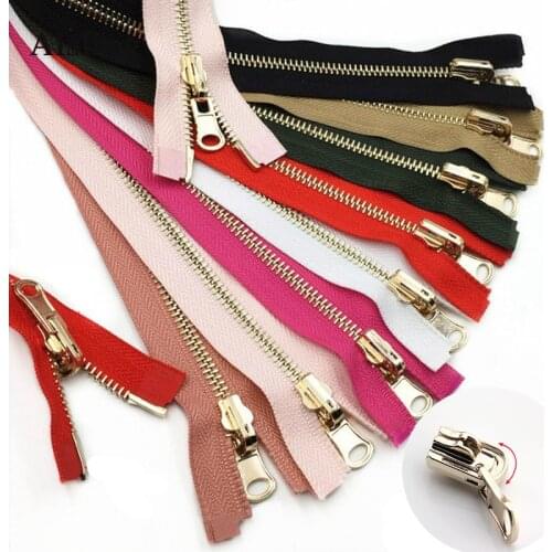 NEW Style 100cm Metal Zipper Open-end Double Pull Slider Rotate Zipper Head Tailor Zip DIY Coat Clothing Sewing Accessories D714