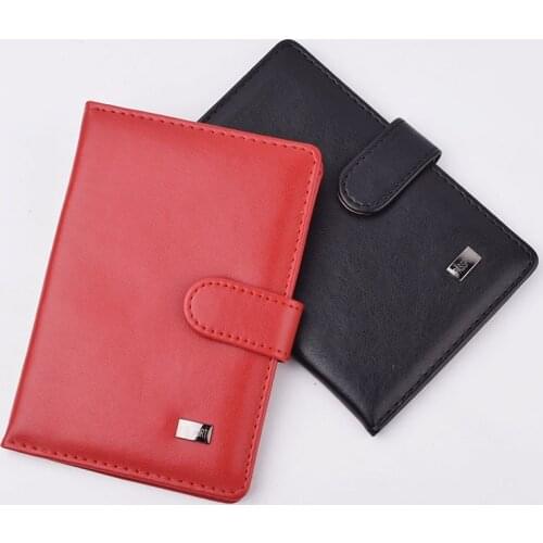 Travel Buckle Passport Covers Wallet Women PU Leather Passport Holder Case For Documents Men Credit Card Cover