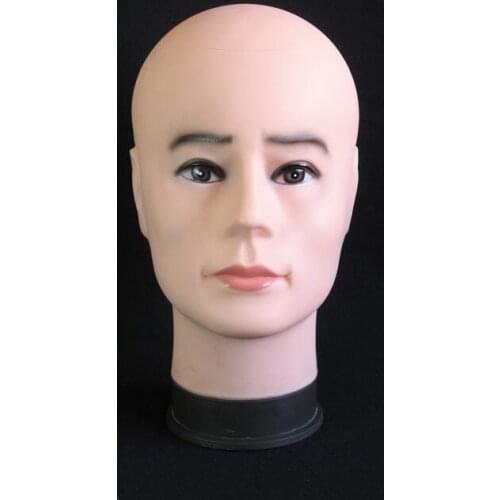 Wholesale Realistic Plastic Male head Mannequin For glasses Wig Hat Sunglass Display doll head Mannequin kappers pop 1PC M00466