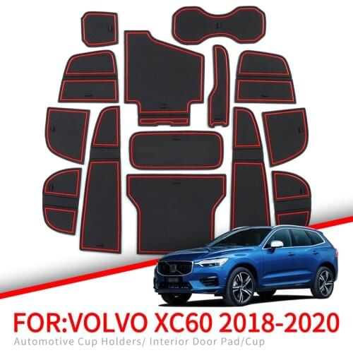 ZUNDUO Anti-Slip Gate Slot Mat for VOLVO XC60 2018 2019 2020 Interior Accessories Cup Non-slip mats