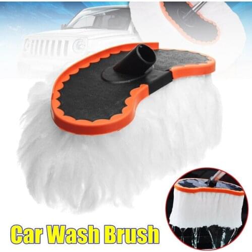 Car Wash Soft Hair Mop Head Long Handle Mop Car Retractable Brush Special Products Milk Silk Head Dust Duster Cleaning Tools
