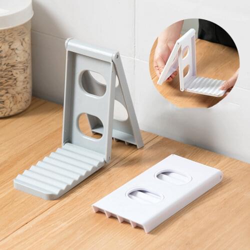 Foldable Pot Lid Holder ABS Storage Rack Pan Cover Lid Spoon Rest Stand Spoon Holder Shelf Organizer for Home Kitchen Tools