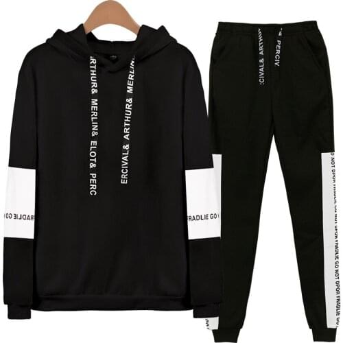 K POP Sportsuit Patchwork Hoodies Long Pants Butter Customize Design DIY SportSwear