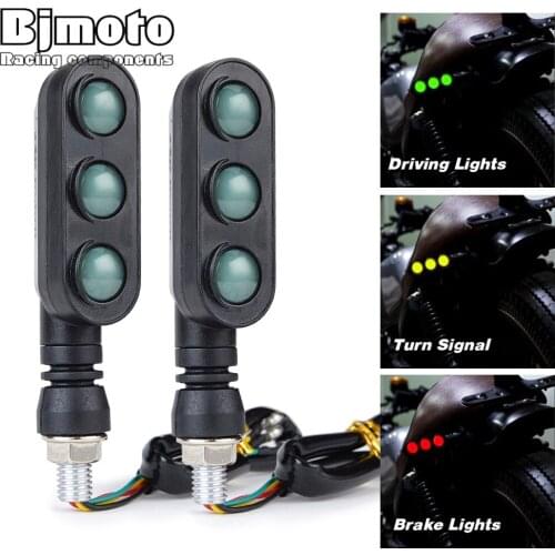 Universal Turn Signal Light Motorcycle Emark Runing Lights Brake Stop LED Lamp Indicators Blinkers Flashers For Yamaha Honda