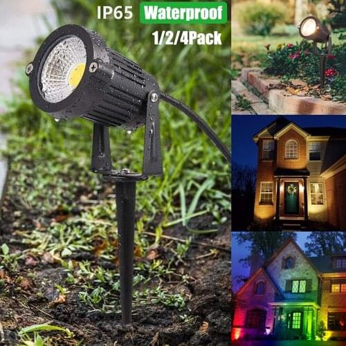 RGB Yard Waterproof Remote Control Color Changing Garden Lights Outdoor Decorative Lamp Landscape Spotlight Pathway Lights Lawn