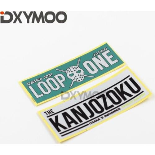 Car Styling Japanese JDM Motorcycle Stickers Mask Man Car Stickers for Loop Angle Osaka KANJOZOKU 12x4cm