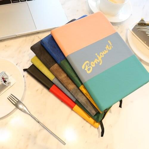 Macaron Notebook Month Weekly Planner School Notepad Notebook A5 Binder Daily Planner Travel Journal Dot Grid Blank Paper