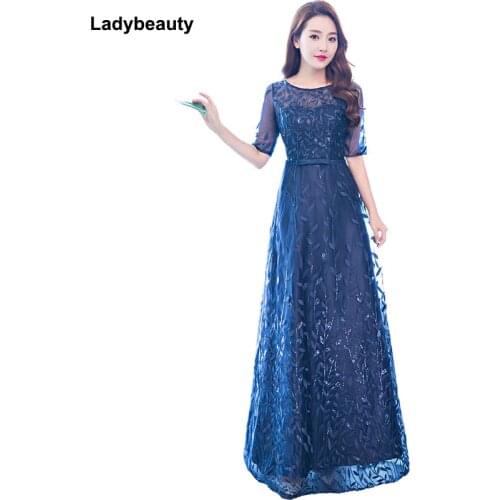 Ladybeauty Real Photos Vintage white Evening Dress V-Neck prom dress A-line Formal Party Dresses Evening Gown