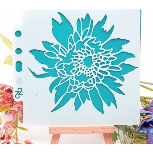 13*14 sunflower Cover templat scrapbook stencils spray plastic mold shield DIY cake hollow Embellishment printing lace ruler