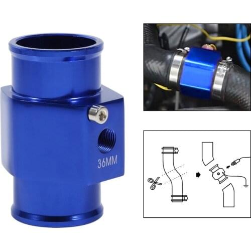 36mm Blue Water Temperature Joint Pipe Temp Sensor Gauge Radiator Hose Adapter Car Accessories