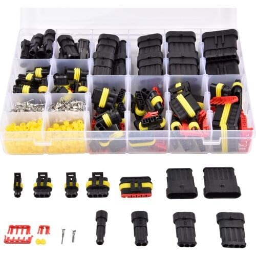 708Pcs 12V Waterproof Car Electrical Wire Connectors Terminals Assortment Kit Male and Female Terminal Connectors for Motorcycle