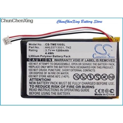 Cameron Sino 1200mAh Battery AHL03713001, TN2 for TomTom AVN4430, Eclipse, TNS410