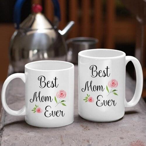 Best Mom Ever Ceramic Big Tee Mug 15oz Mother Day Mom Mama Gift Cup Travel Coffee Mug and Cup Dropshipping