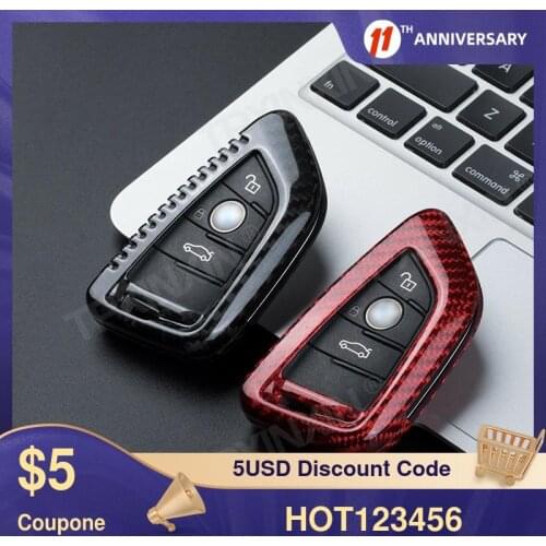 Carbon Fiber TPU Car Key Cover Case Protective Shell For BMW X1,X5,X6,5 Series with Key Car Styling Accessories