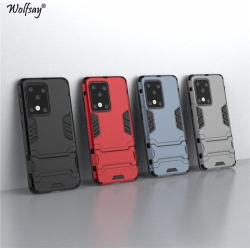 Wolfsay Case For Samsung Galaxy S20 Ultra Cover Slim PC + Soft Rubber Armor Case For Samsung S20 Ultra Case Phone Holder Fundas