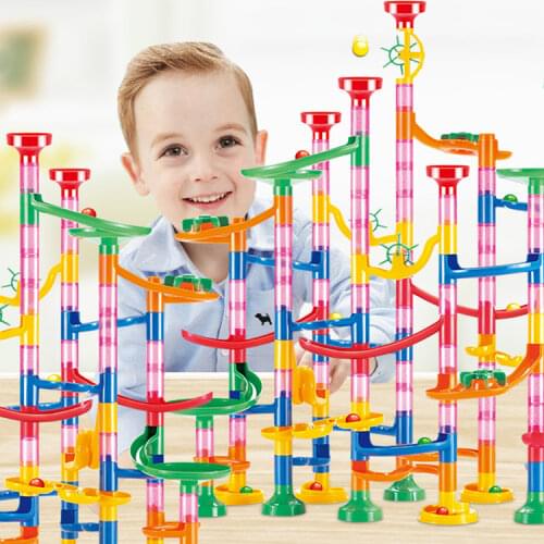 DIY Track Pipe Building Blocks For Children Ball Circuit Marble Race Run Maze Balls Educational Toys Gift e Blocks