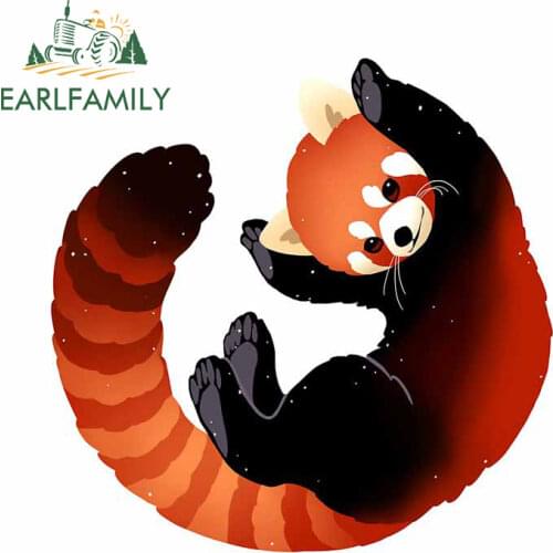 EARLFAMILY 13cm x 1.9cm for Red Panda Vinyl Car Stickers Anime DIY Laptop Decoration Snowboard Waterproof Vehicle Window Decal