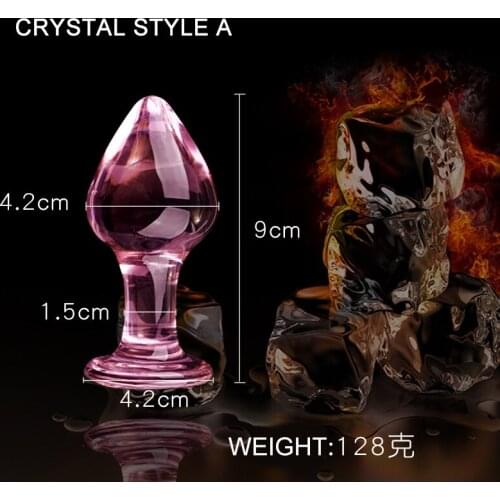 G-spot Crystal Anal Plug Prostate Massager Dildo Anal Plug Removable Butt Glass Stimulator Anal Sex Toys For Women Men Gay