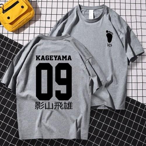 Haikyuu Kageyama Tobio Anime T-Shirts Men Casual Hip Hop Tee Shirt Brand Fashion Mens T Shirt Summer Cartoon Short Sleeve Tops