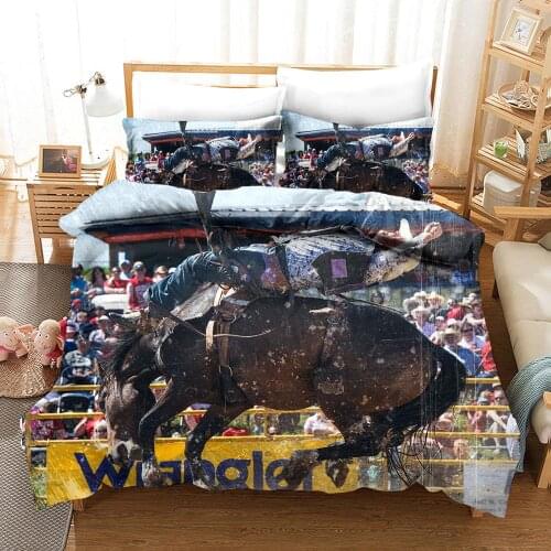 3D Design Bullfight Matador Bedding Cover Set Horse Racing Pattern Quilt Duvet Cover Pillowcases Bed Linens Set 2-3PCS