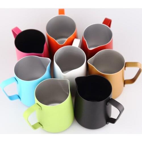 Pitcher Stainless Steel Coffee Pitcher, Barista gear Latte Art, Coffee Milk Frothing coffee Jug 350ml 600ml 20 different types