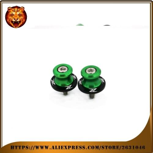 Motorcycle Aluminum CNC Accessorie Swingarm Spools Slider Stand Screw M8 (0.315 inch) For KAWASAKI Z900 Z 900 2017 2018 Logo