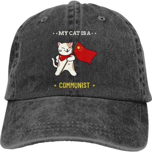 My Cat Is A Communist Baseball Cap cowboy hat Peaked cap Cowboy Bebop Hats Men and women hats