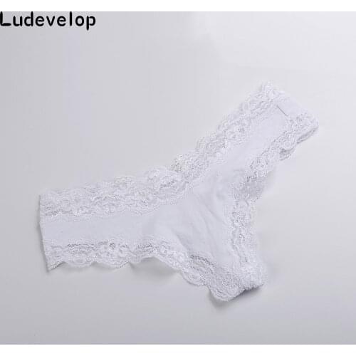 New arrival Women Fashion Panties Female Sexy Full Lace Plus Size Thong Sexy Solid G Strings Underwear Ladys Sexy Cotton Briefs