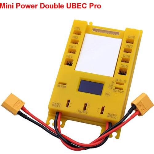 Mini Power DP UBEC Pro Servo Section Board With Wire Switch Dual Power 9 Channels input 16 servo output