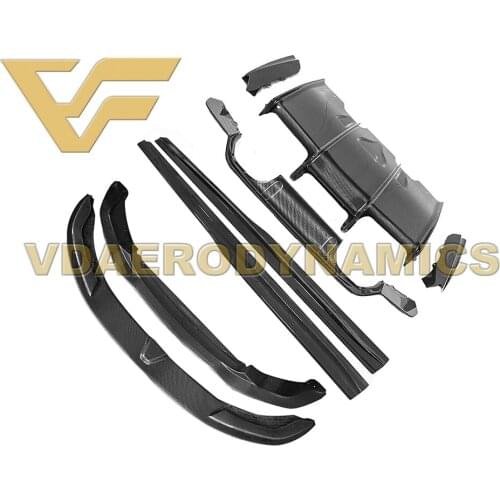 Suitable For 12-18 BMW F80 F82 M3 M4 VAD-PM Carbon Fiber Full Lip Body Kit Front Lip Rear Lip Diffuser Side Skirts
