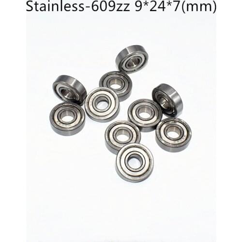 S609ZZ Bearing 9*24*7 mm ( 10PCS ) ABEC-5 Stainless Steel Ball Bearings metal sealed S609Z S609 Z ZZ